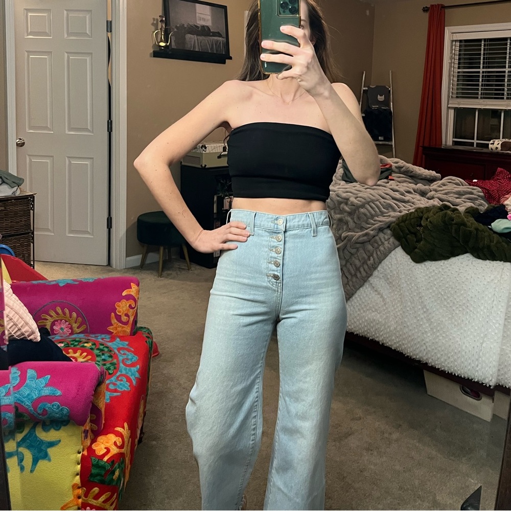 Black Strapless Top